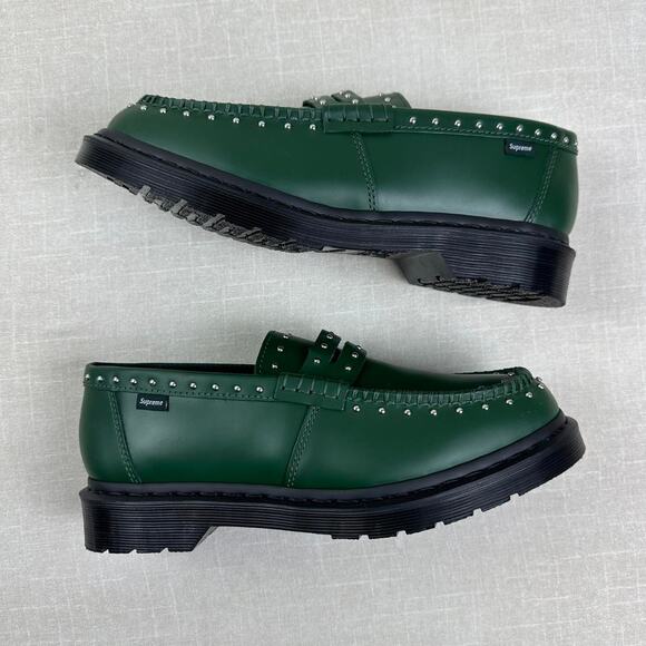 ๐ Supreme x Dr. Martens Studded Penton Loafer "DMS Green" 8W - Picture 3 of 7
